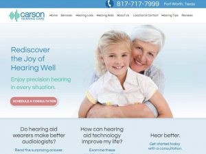 Screenshot of Carson Hearing website