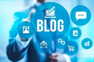 Blog and blogging concept illustration