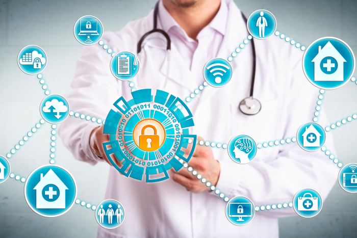 Young Clinician Securely Sharing Healthcare Data
