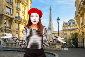 audiologist dressed as mime in paris confused about seo